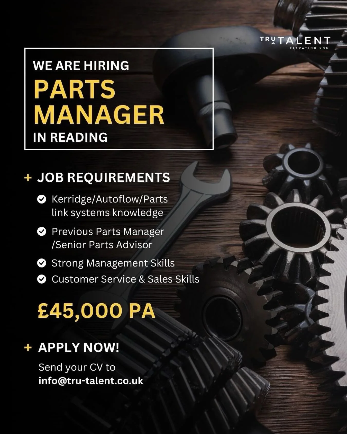 🔥𝐇𝐎𝐓 𝐉𝐎𝐁 𝐀𝐋𝐄𝐑𝐓🔥

Our Client is looking for an experienced 𝐏𝐚𝐫𝐭𝐬 𝐌𝐚𝐧𝐚𝐠𝐞𝐫 to lead and develop their busy parts department. Ideally you will have a strong background within the 𝐚𝐮𝐭𝐨𝐦𝐨𝐭𝐢𝐯𝐞 𝐁𝐨𝐝𝐲𝐬𝐡𝐨𝐩 𝐨𝐫 𝐝𝐞𝐚𝐥