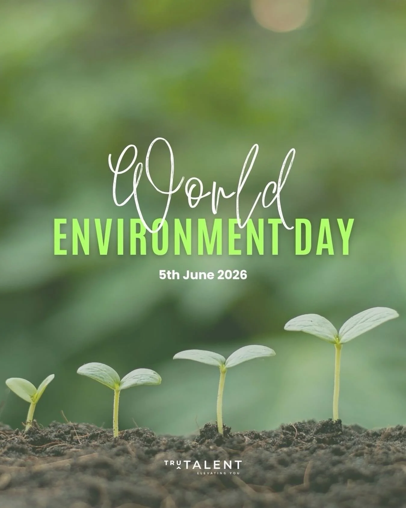 🌍 World Environment Day 🌱

Today is a reminder that the choices we make, as individuals and as businesses, can have a lasting impact on the world around us.

At Tru Talent, sustainability isn&rsquo;t just a one-day conversation. Through our partner