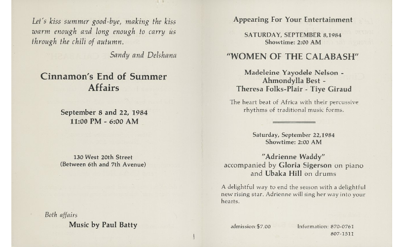 Barcard for Cinnamon Productions, 1984 (3)