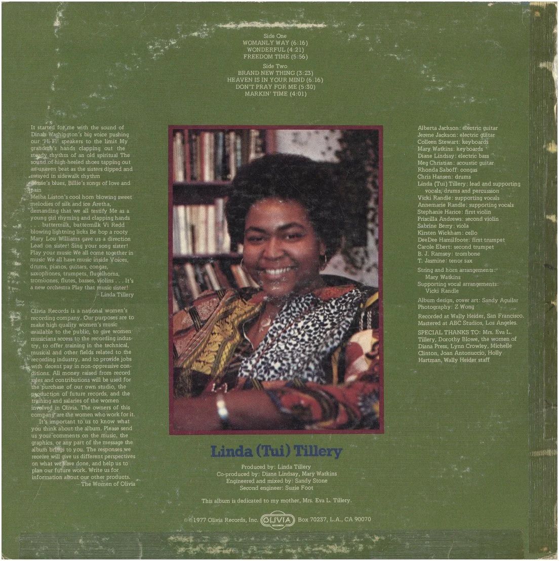 Linda (Tui) Tillery, Self titled Record, 1977
