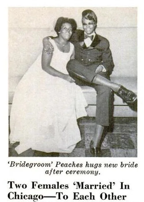 “Two Females Married in Chicago -- To Each Other”, 1970