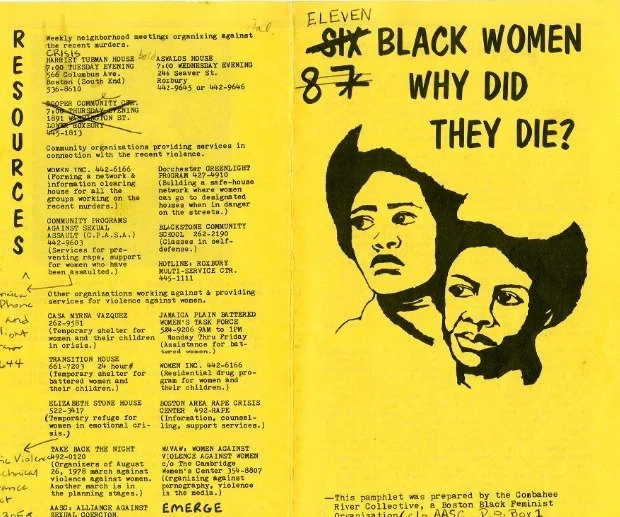 Combahee River Collective: 11 Black women Why did they die?,1979