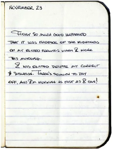 Adrienne Fuzee’s Notebook Entry