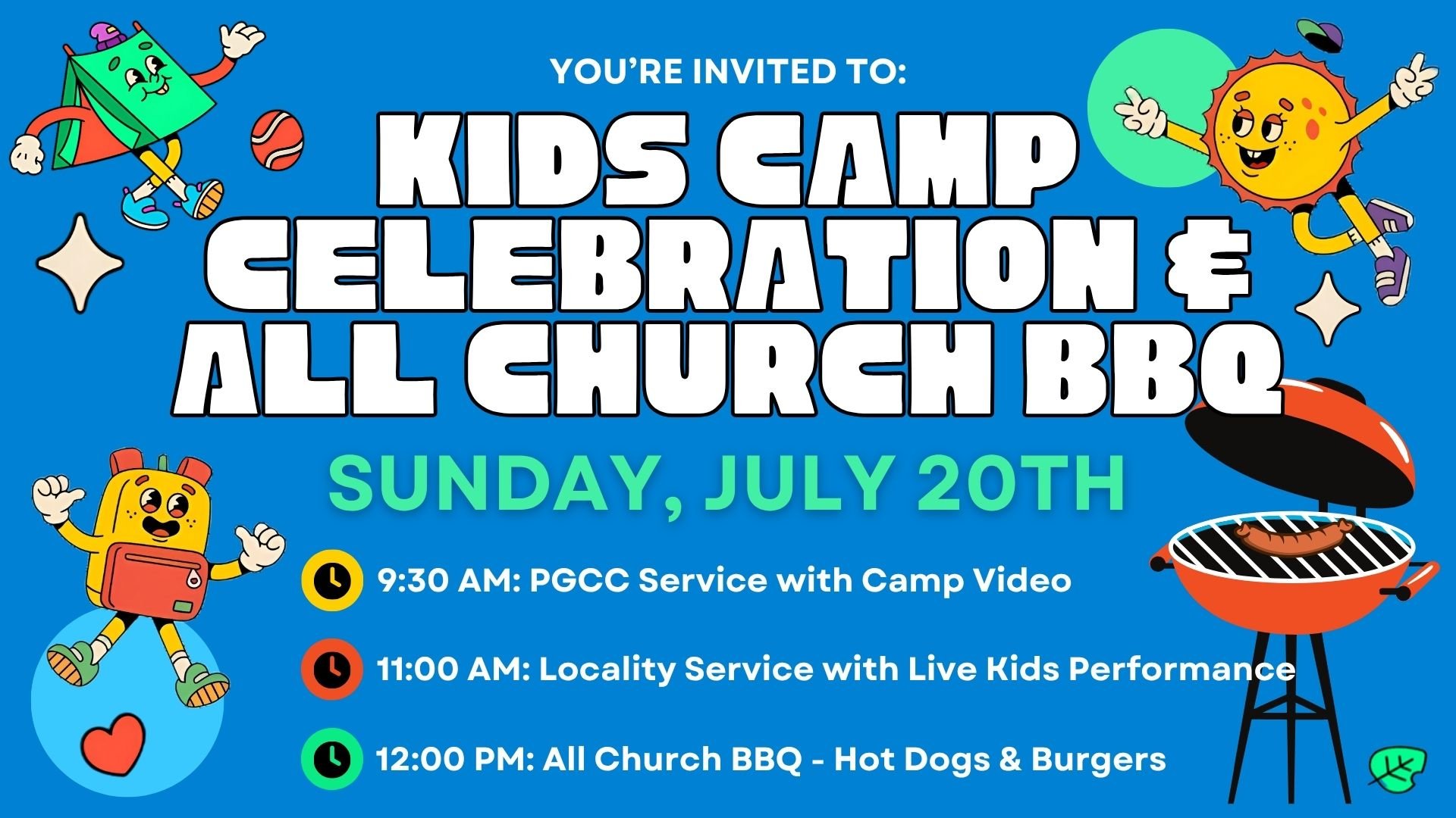 Kids Camp Celebration & All Church BBQ