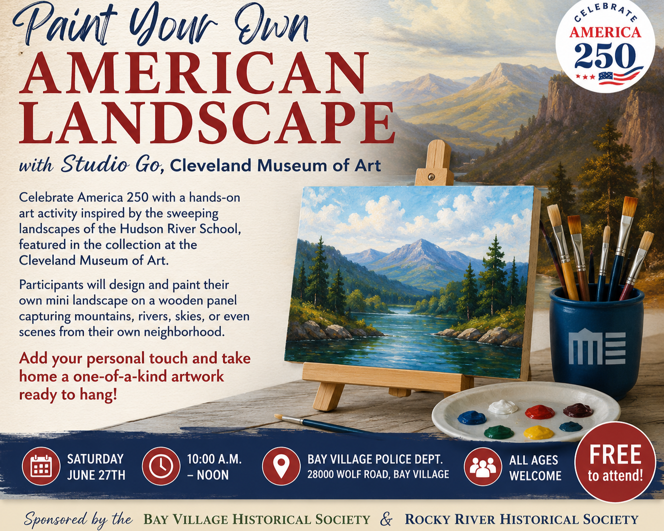 Paint Your Own American Landscape with Studio Go, Cleveland Museum of Art
