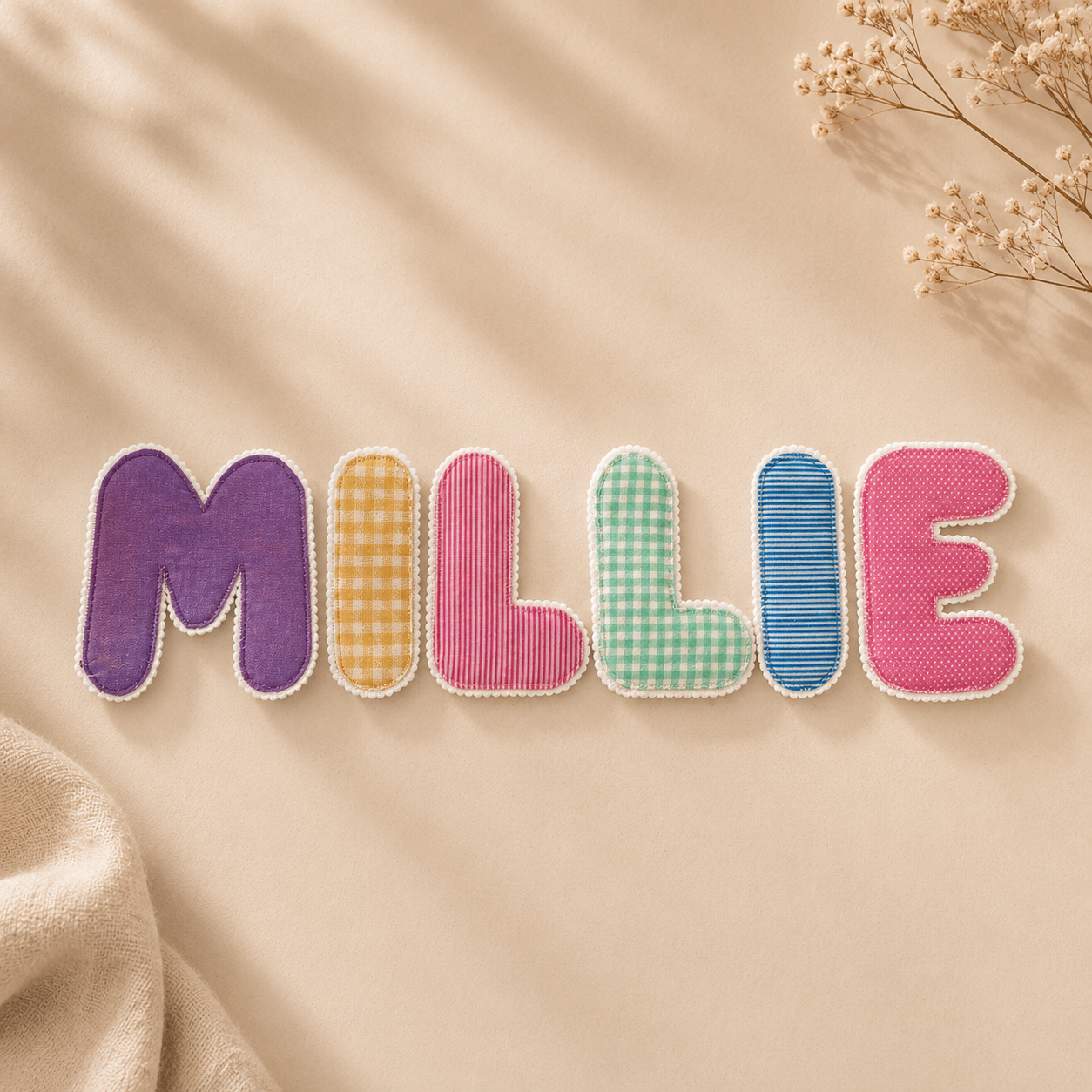 White Border Name Banner