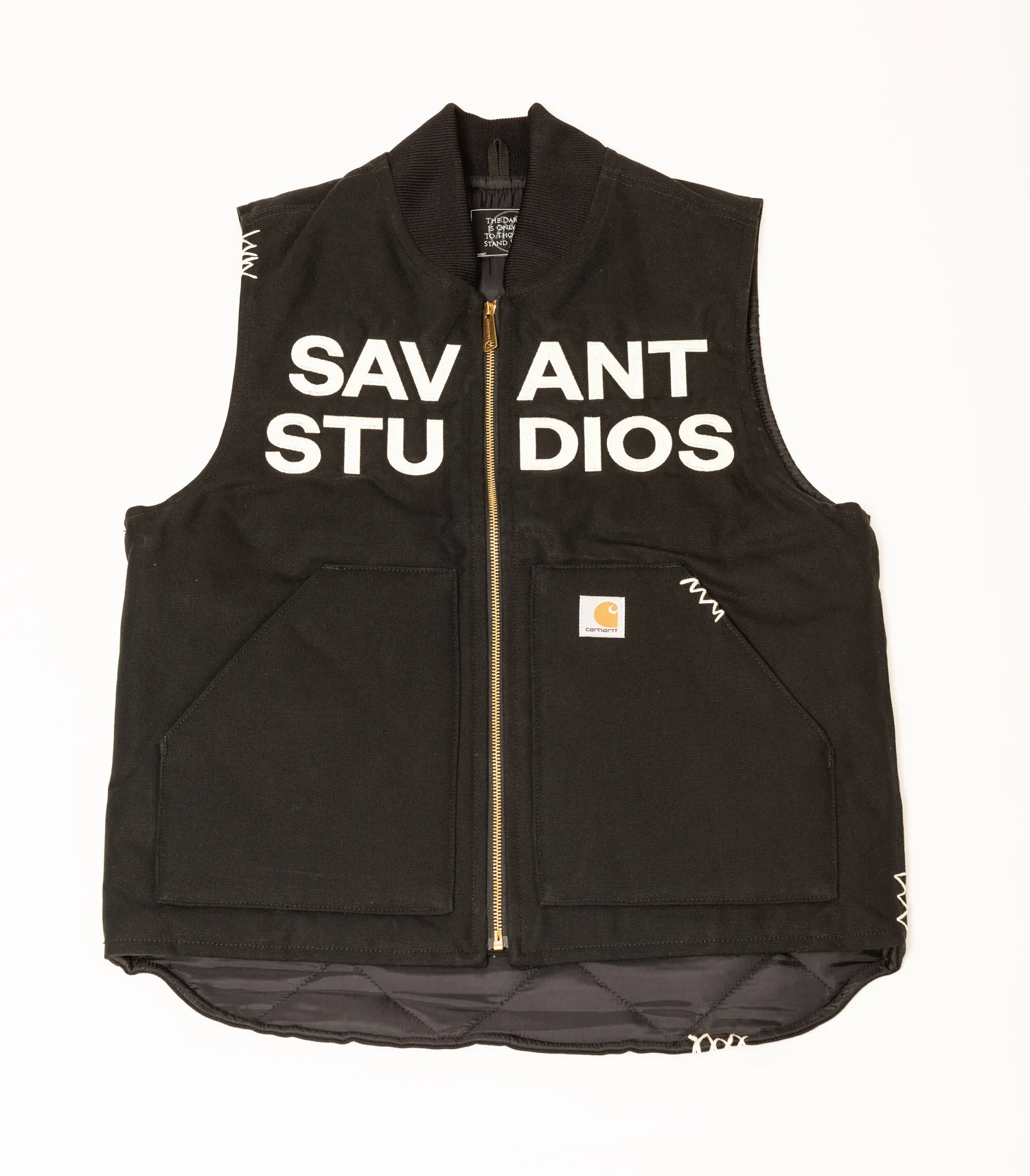 Studio Work Vest - Black w/ Off White — Savant Studios