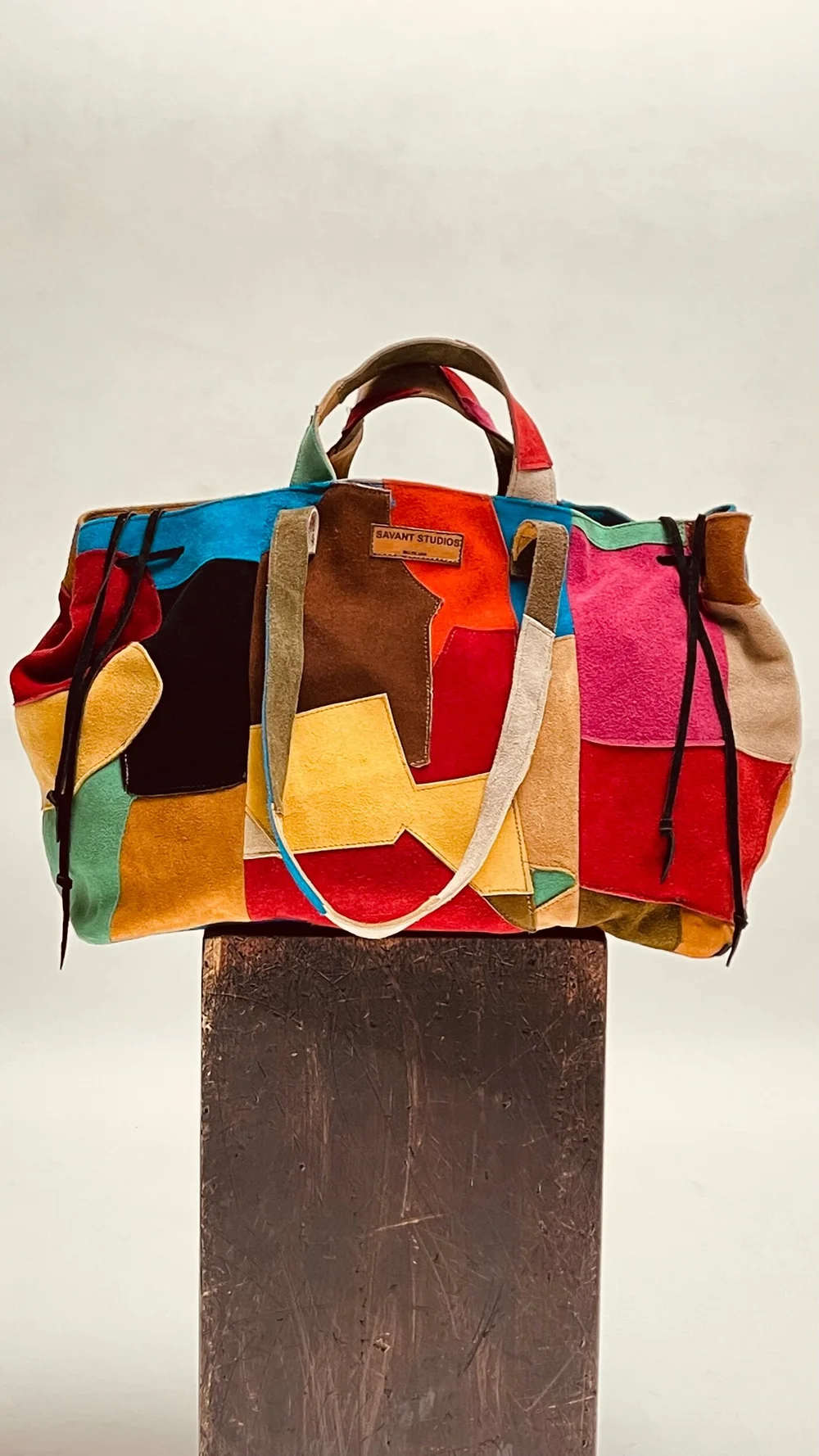 Artisanal Suede Patchwork Tote — Savant Studios