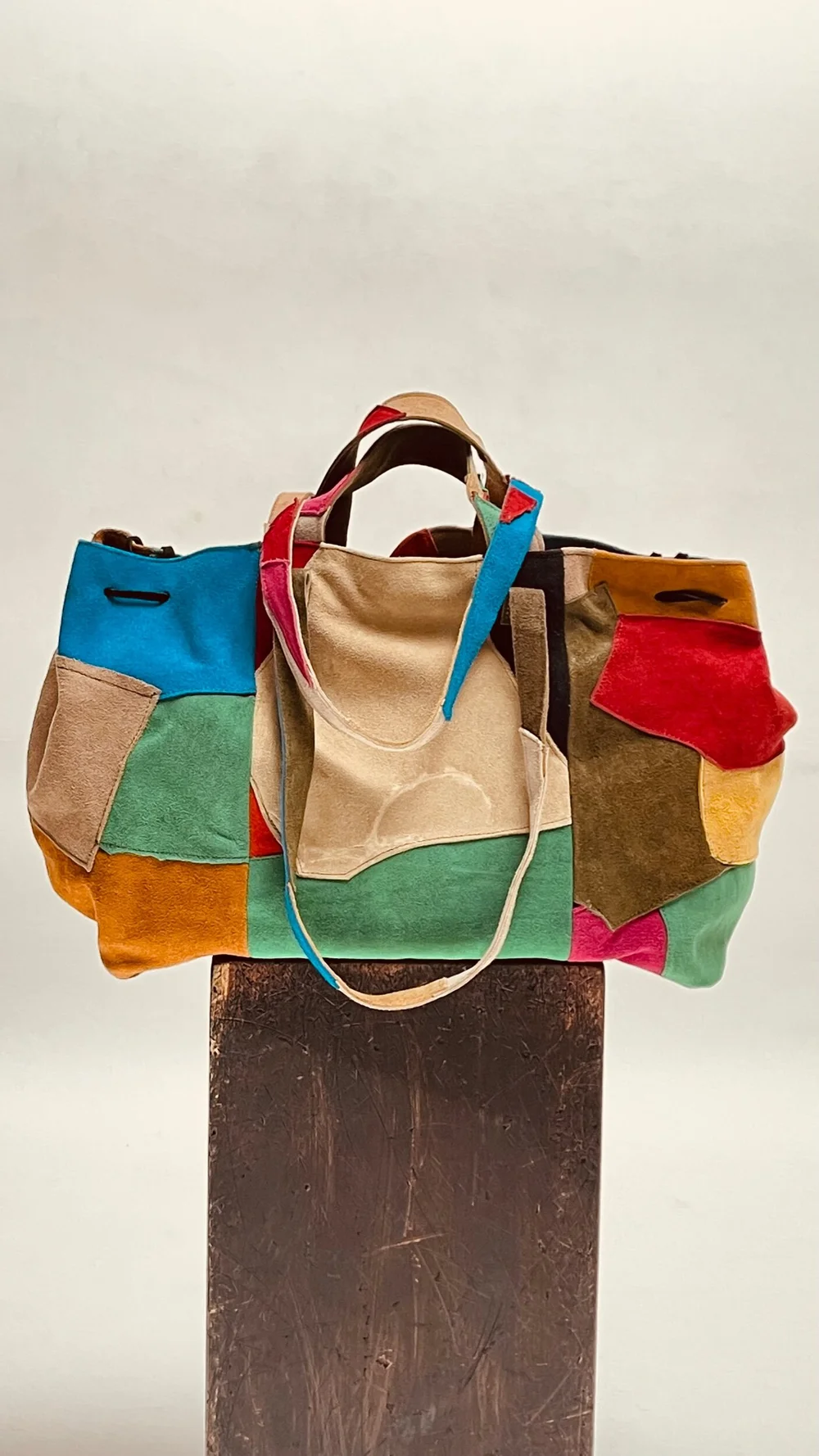 Artisanal Suede Patchwork Tote — Savant Studios