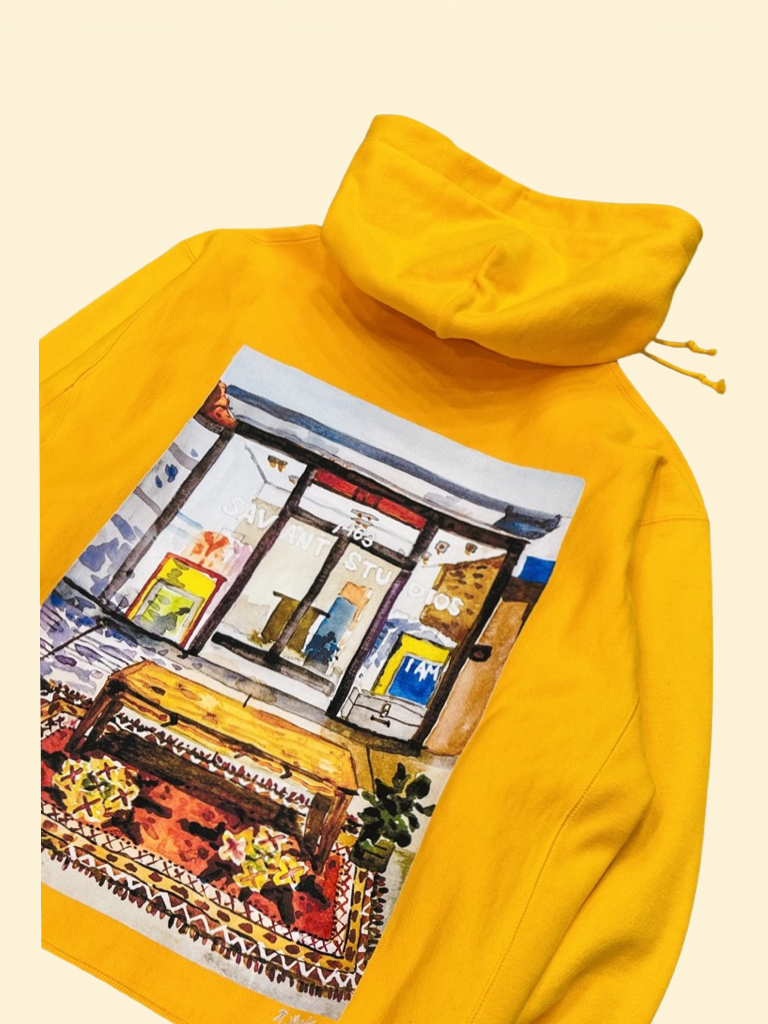 【TLLDAWN】 ART HOODIE YELLOW A Leading Role x Teletubbies Premium Adult Laa-Laa Pullover