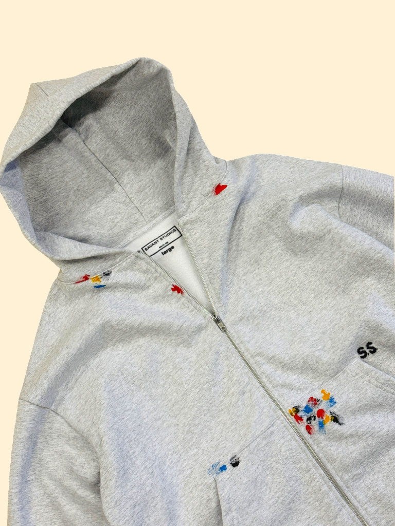 Standard Art School Zip Hoodie (Grey) — Savant Studios
