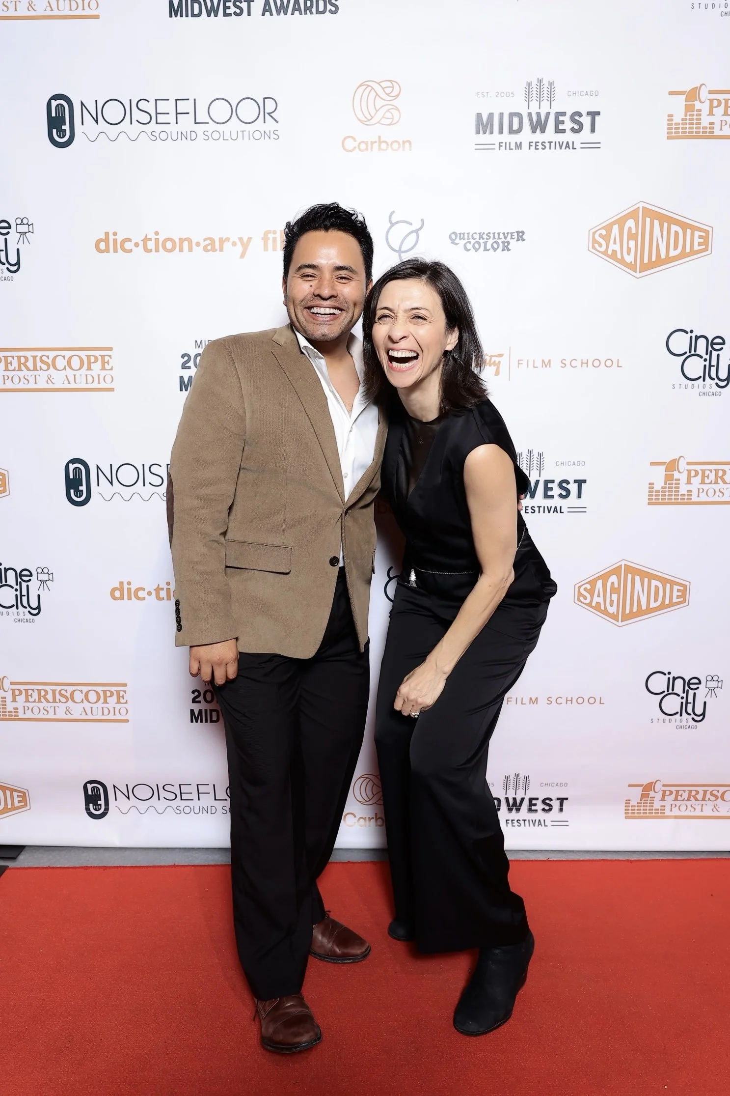 Erick Juarez + Charin Alvarez  at Red Carpet For the Mid West Film Festival.
