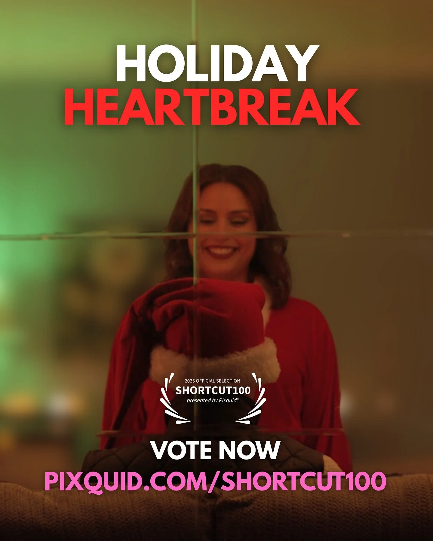 Holiday Heartbreak is an Official Selection at the 2025 Shortcut 100 Film Festival, brought to you by PIXQUID!

Voting is OPEN until Oct 10 Pixquid.com/shortcut100 (Code: SC100V5, link in bio)

Nominated for:
🪓 Best Shot in Chicago
🪓 Audience Award