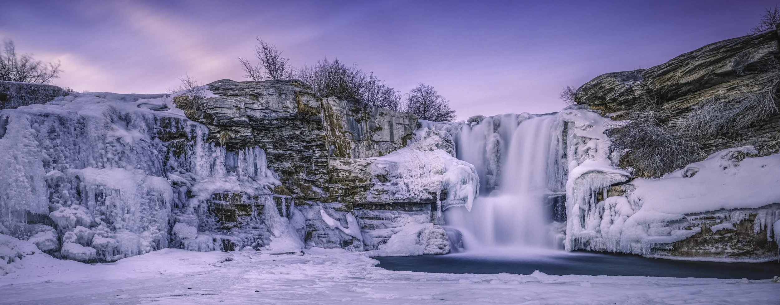 Lundbreck Falls Pano - January 2021