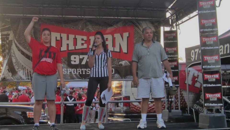 During football season, I hosted Ohio State trivia at our station's tailgate.