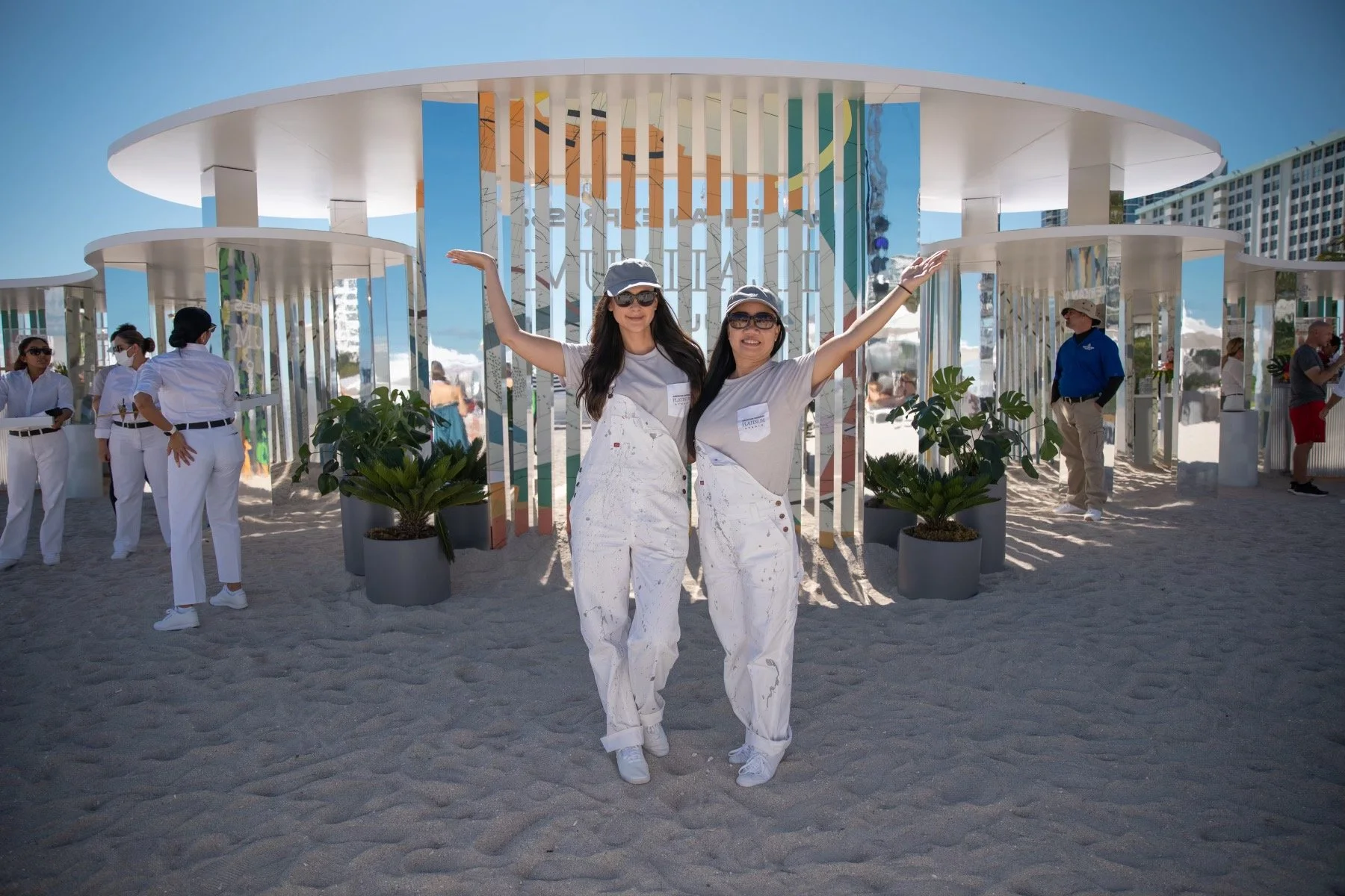 Greeting Platinum AMEX cardholders to their beach exclusive lounge during Art Basel 2021.