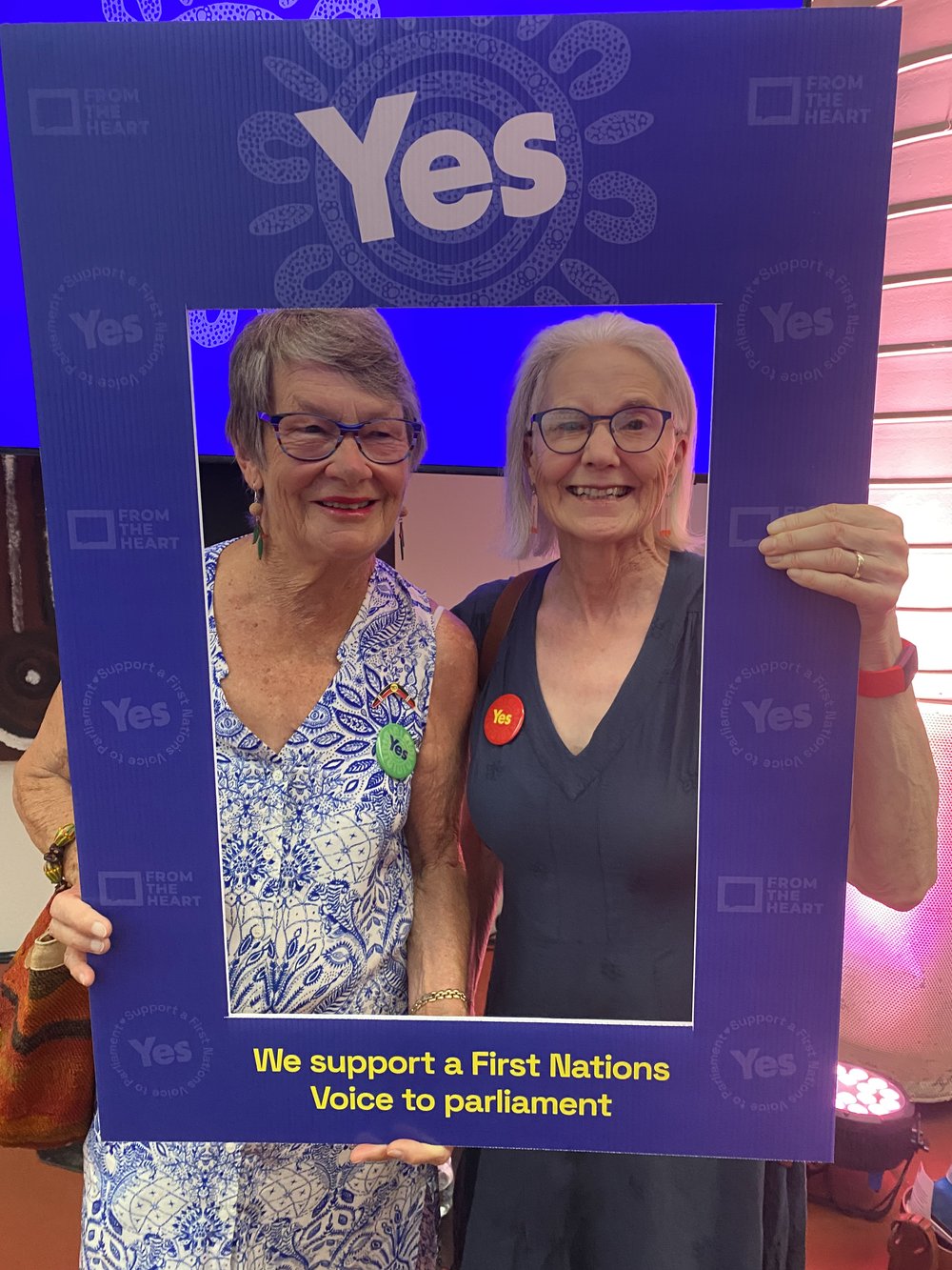 Robyn and Ros saying Yes.jpeg