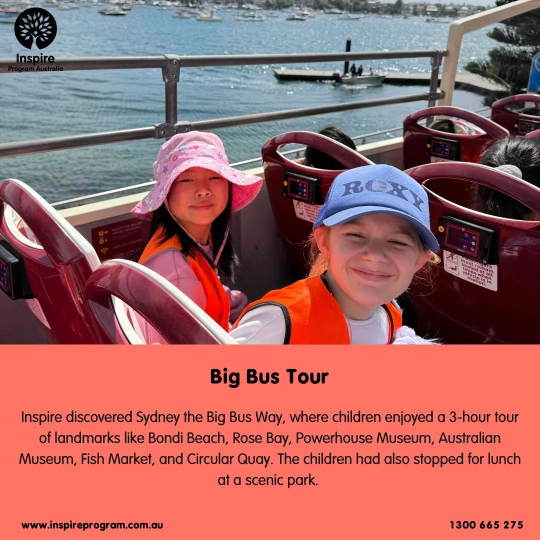 Big Bus Tour

The children joined us on an adventure as we explored Sydney via the Big Bus!

They hopped aboard the Big Bus for a three-hour tour, discovering some of Sydney&rsquo;s most iconic landmarks and attractions, such as Bondi Beach, Rose Bay