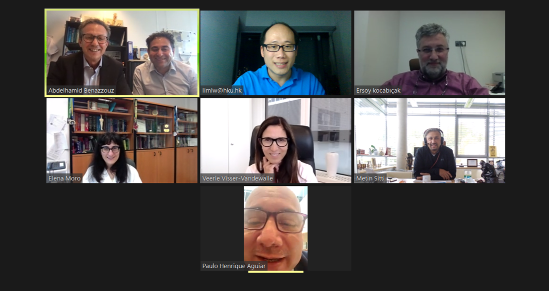 2022-10-08 First Meeting about the Formation of DBS Society (Hamid Benazzouz, Yasin Temel, Lee Wei Lim, Ersoy Kocabicak, Elena Moro, Veerle Visser-Vandewalle, Metin Sitti, Paulo de Aguiar)