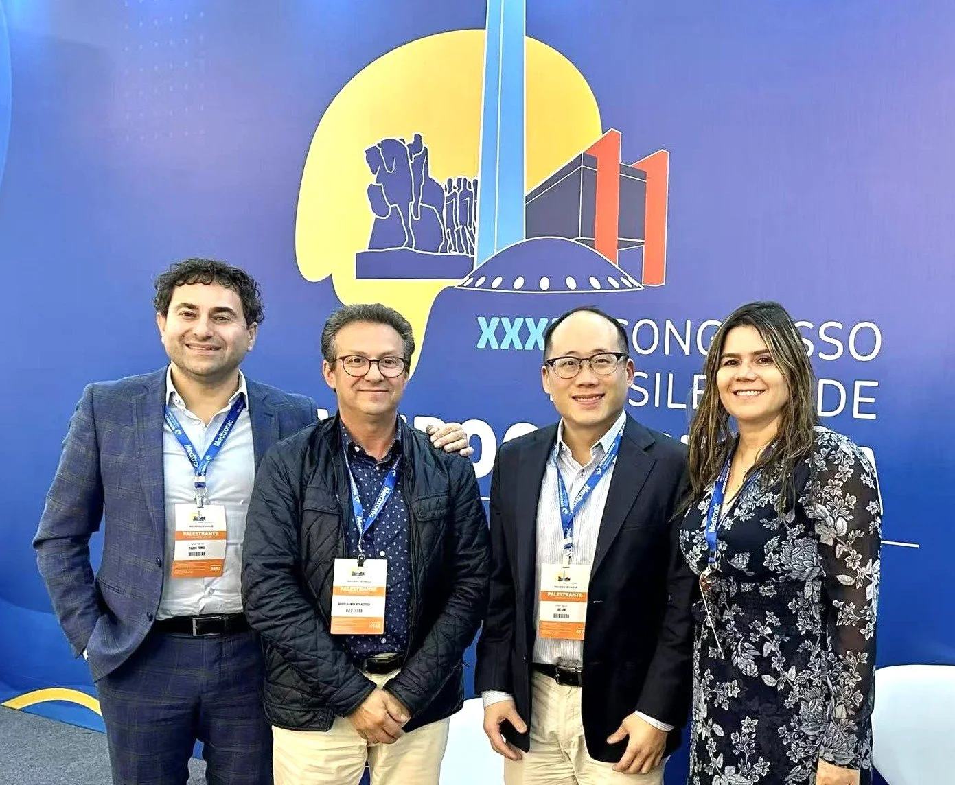 2023-09-29 Brazil Neurosurgery Congress (Yasin Temel, Abdelhamid Benazzouz, Lee Wei Lim, Adriana Lopez Rios)