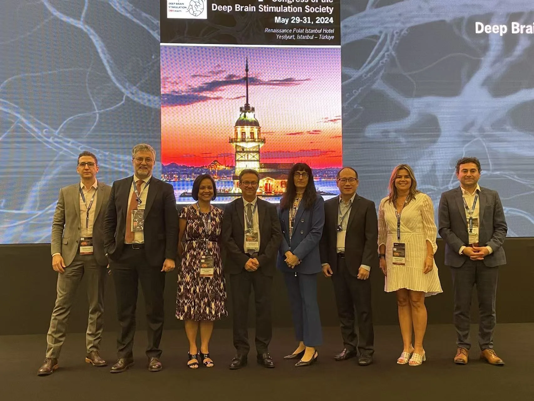 2024-05-31 DBS Society Congress Istanbul (DBS Society Council Members: Rubens Cury, Ersoy Kocabicak, Joohi Jimenez Shahed, Abdelhamid Benazzouz, Elena Moro, Lee Wei Lim, Adriana Lopez Rios, Yasin Temel, Sara Marceglia)
