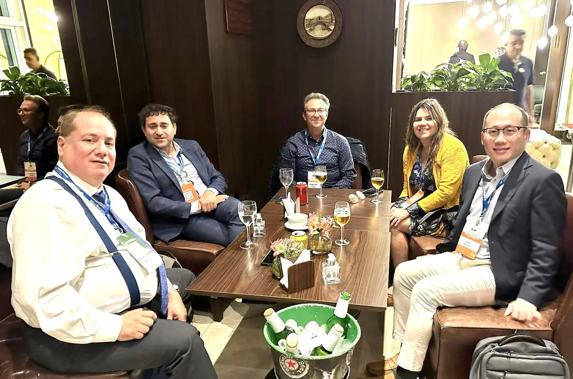 2023-09-29 Brazil Neurosurgery Congress - DBS Society Board Members (Paulo de Aguiar, Yasin Temel, Abdelhamid Benazzouz, Adriana Lopez Rios, Lee Wei Lim)