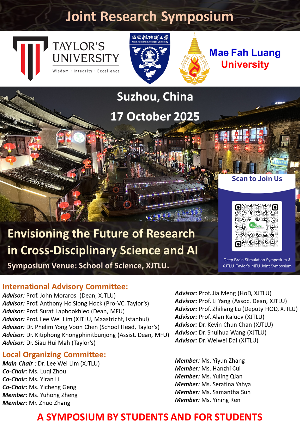 2025 Joint Research Symposium XJTLU-Taylor's University-Mae Fah Luang University