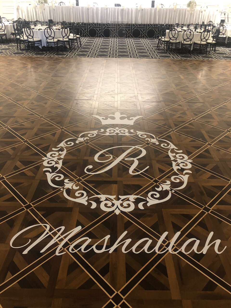 Dance floor decal white vinyl Alencia Reception.jpeg