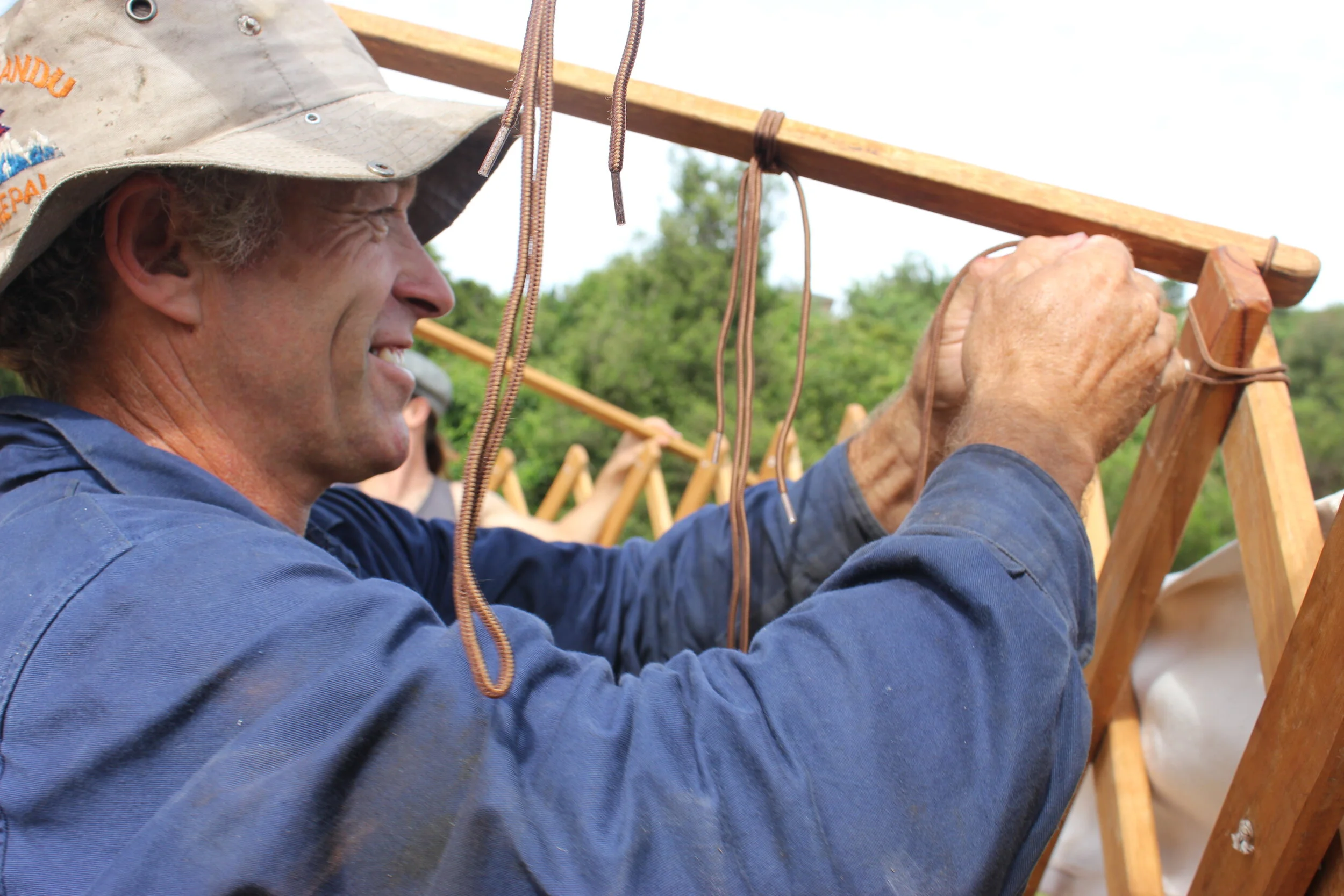 13  OCP Urban Grown building a Yurt frame.JPG