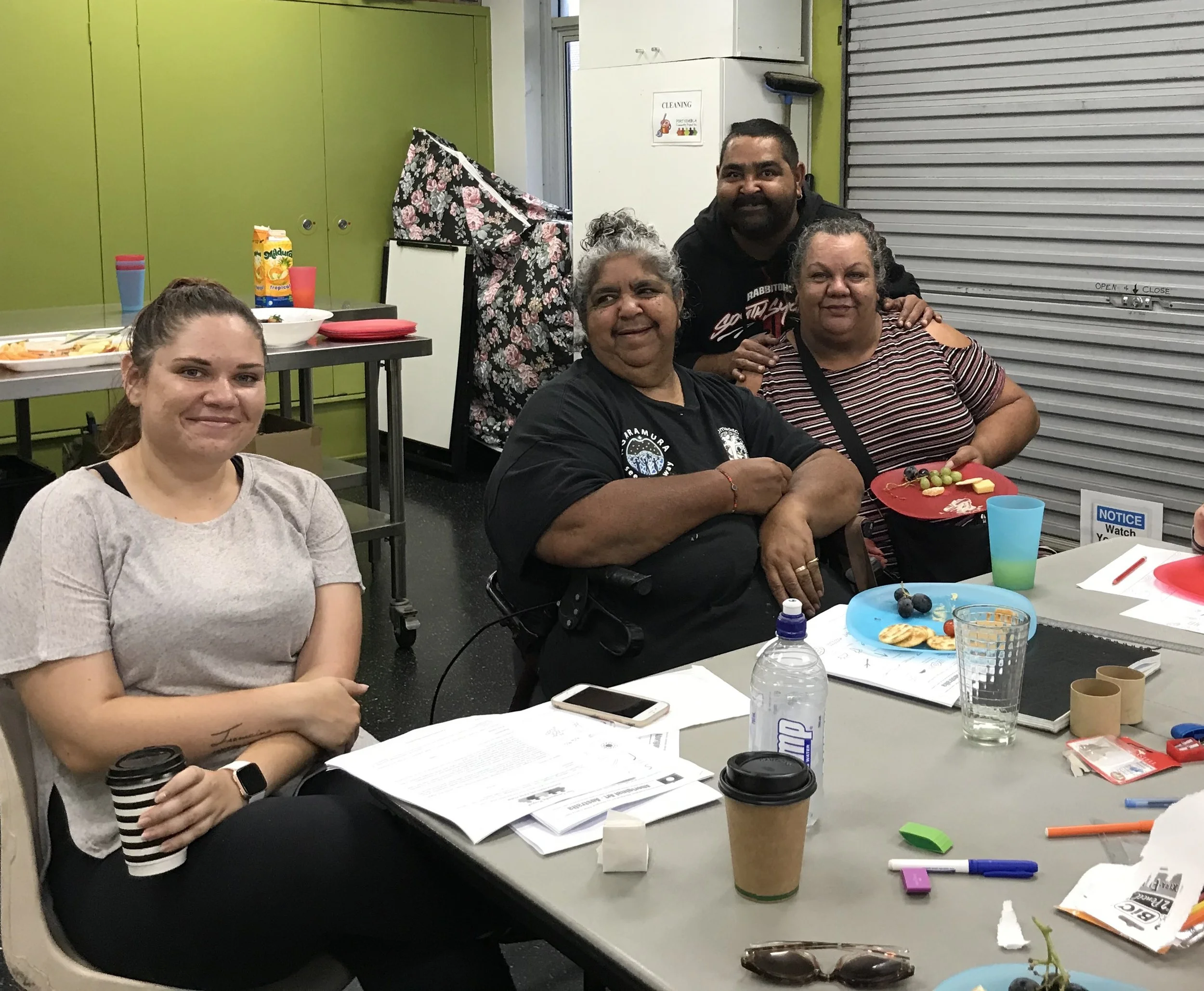 the coomaditchie painting team preparing to paint the totems at ocp .jpeg