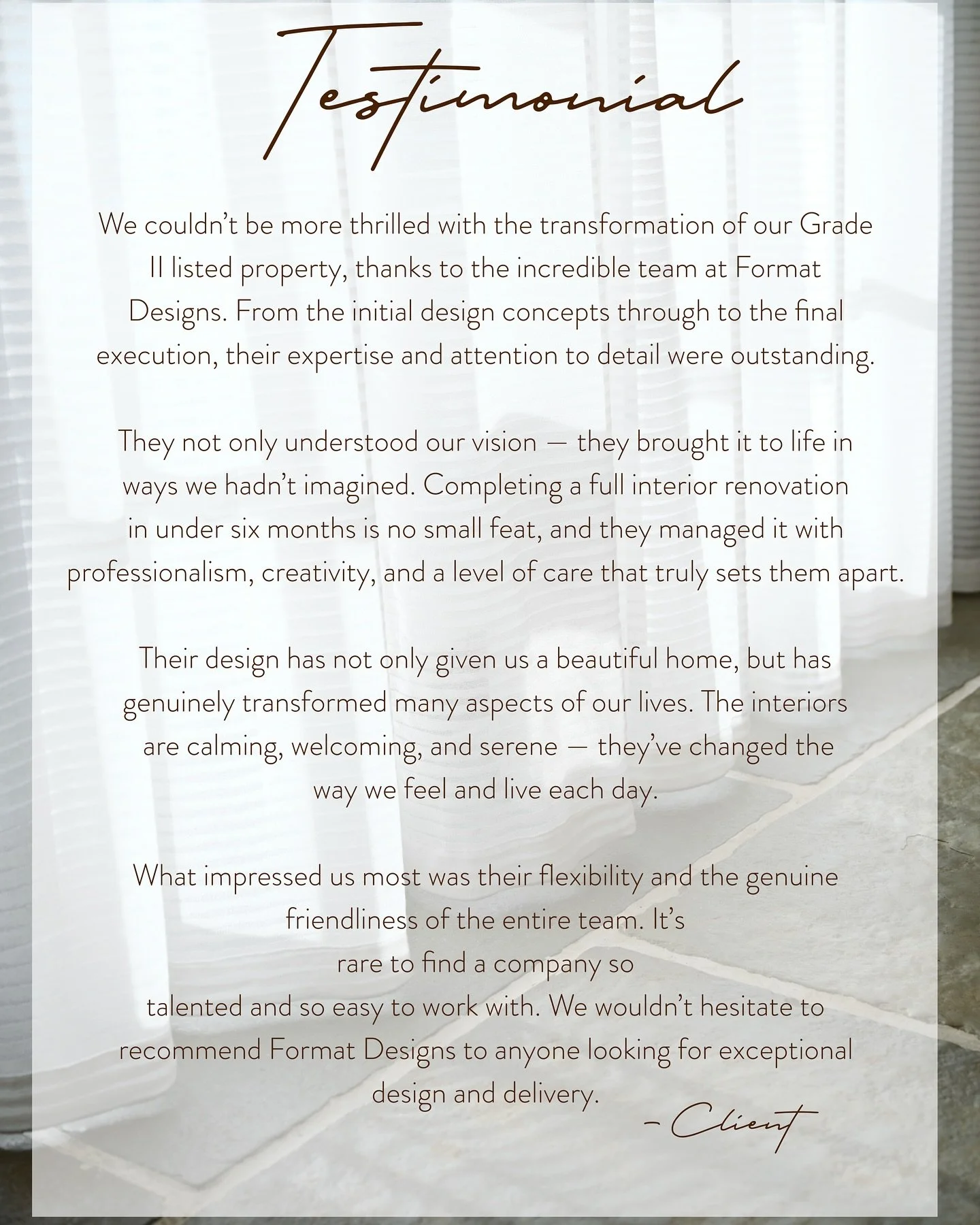 This really is what it&rsquo;s all about 🤍
.
.
.
#testimonial #interiordesign #smallbusiness #hertfordshirebusiness #kindwords