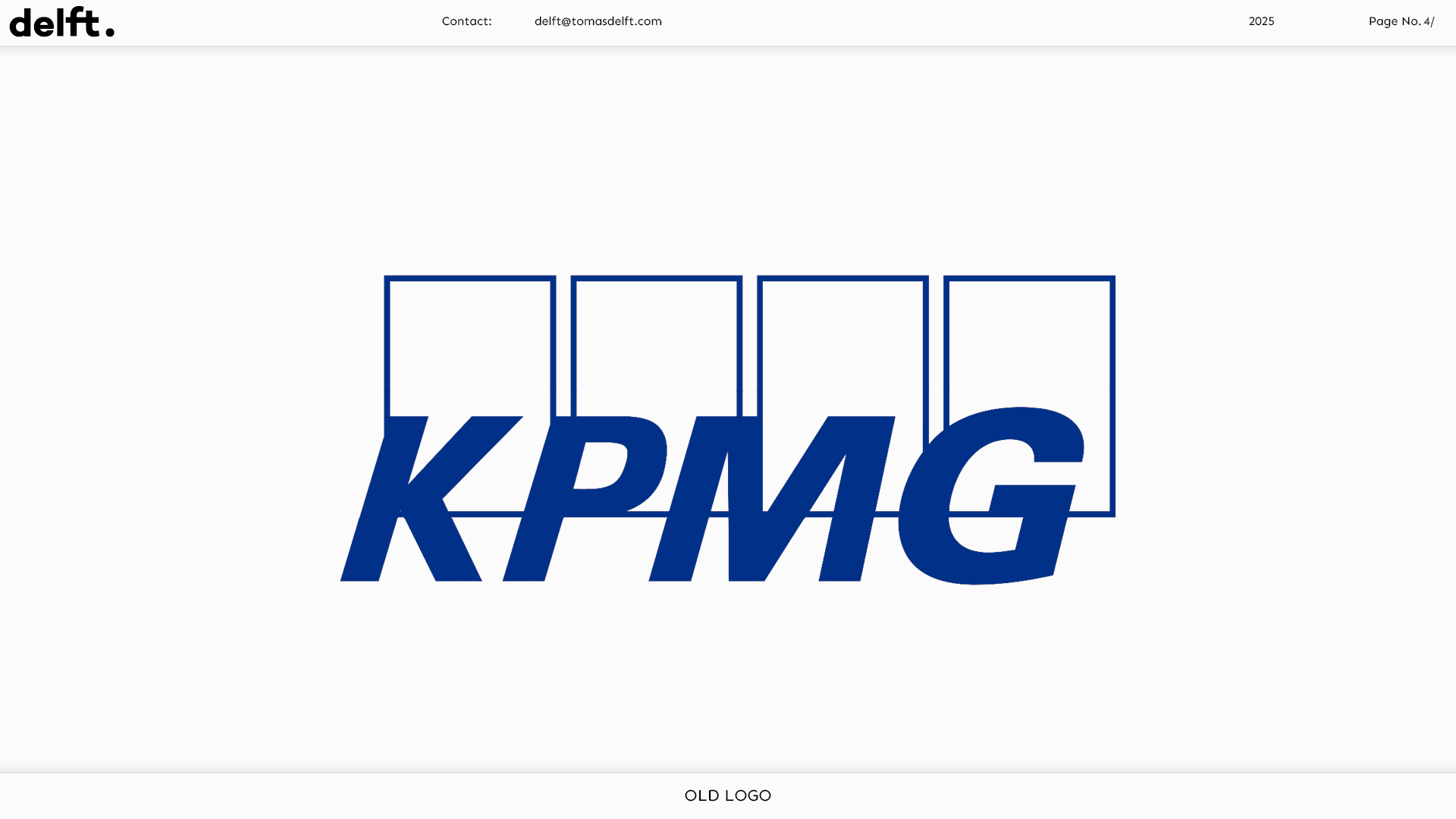 KPMG logo with blue letters and rectangles