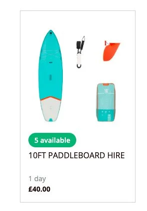Check availability, choose equipment, order and pay online.