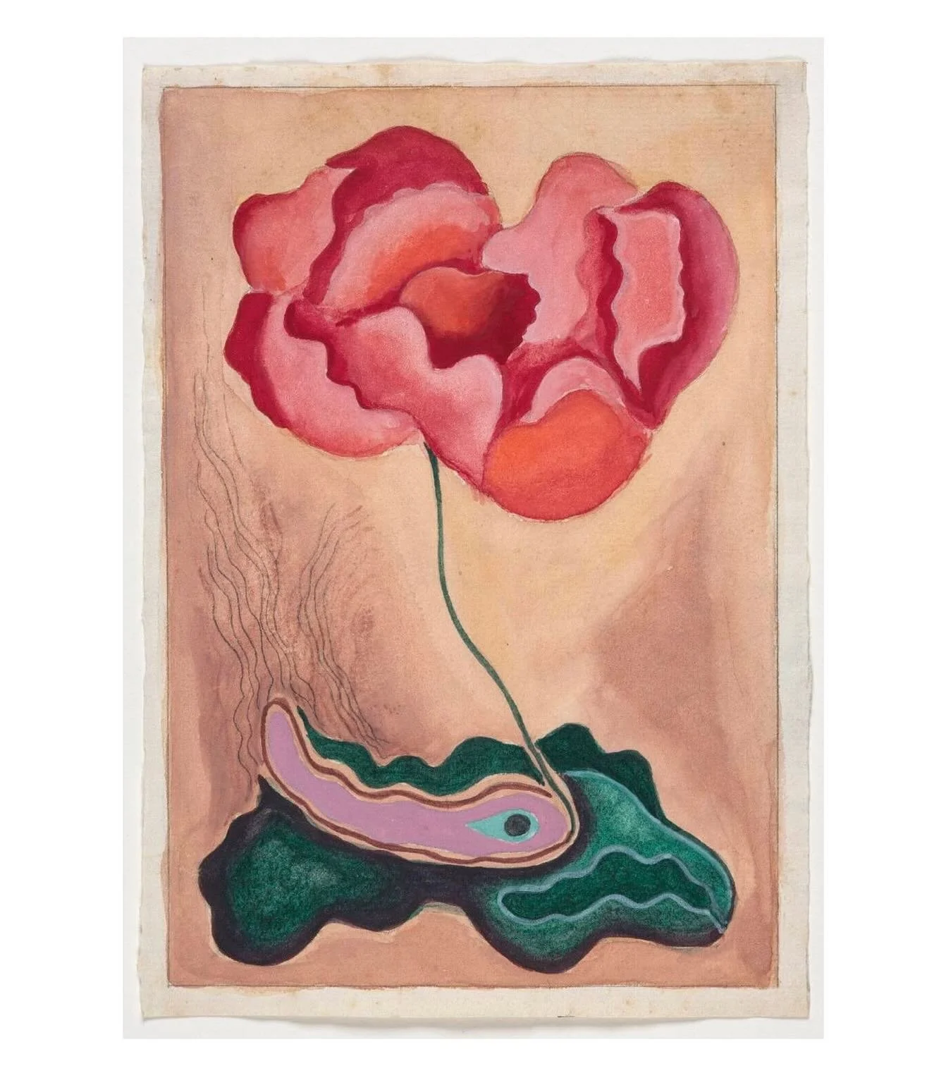 Rita Kernn-Larsen, Rose Blossom, 1930-1939
From Surreal on Paper - now on view @smkmuseum 

This exhibition offers insight into how the Surrealists used drawing to explore their artistic project&mdash;and to understand themselves, each other, and the