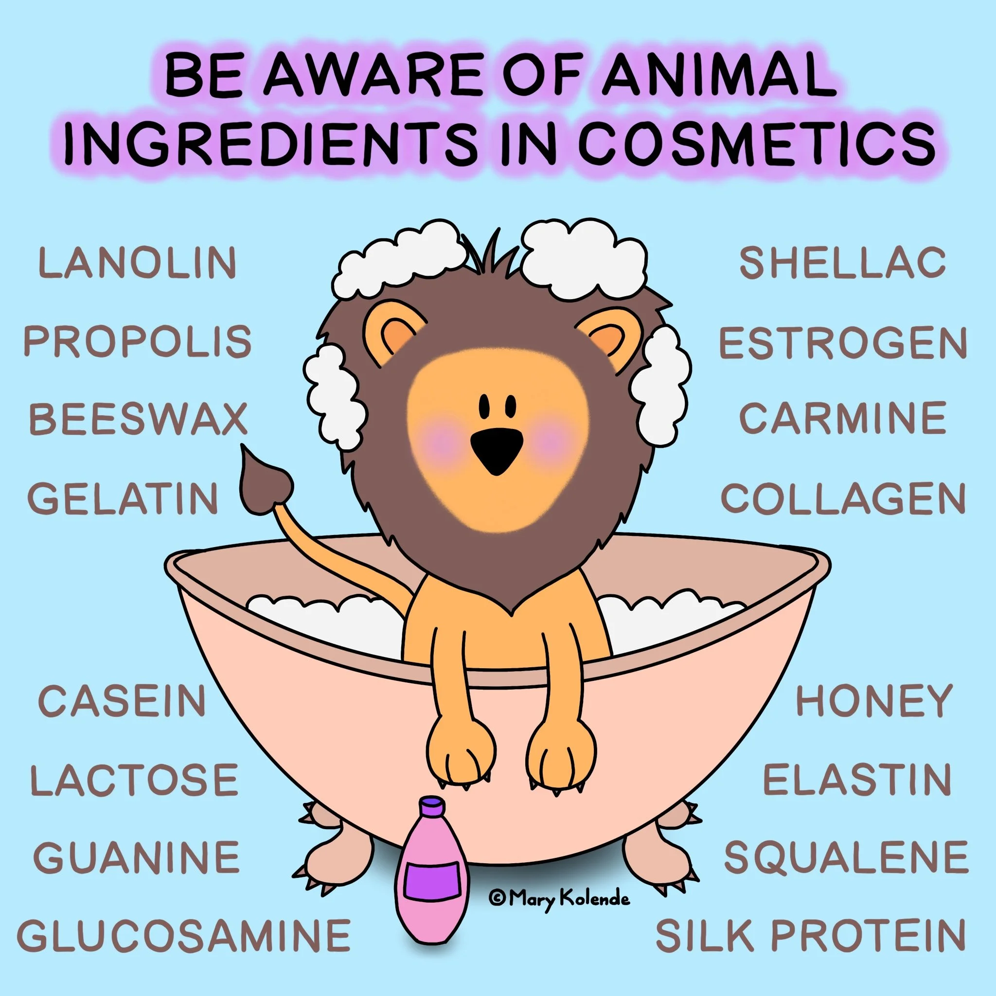 Animal-derived ingredients in cosmetics