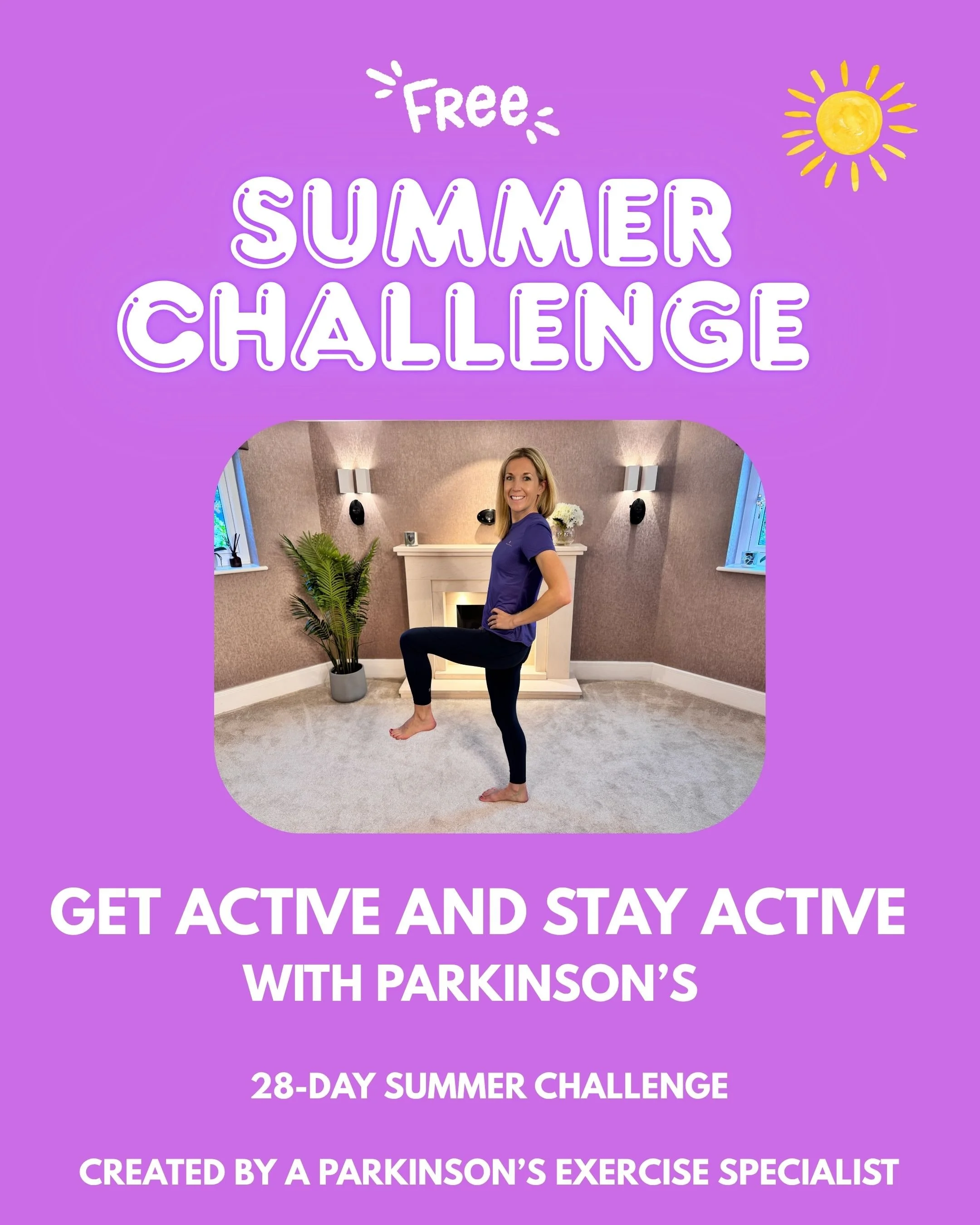 ☀️🌿 Join our Parkinson&rsquo;s Summer Challenge 💜

Our FREE 28-Day Summer Challenge is here! ☀️

28 simple movement &amp; wellbeing activities to help you stay active this summer &mdash; in a way that feels right for you. 💜

Summer is the perfect 
