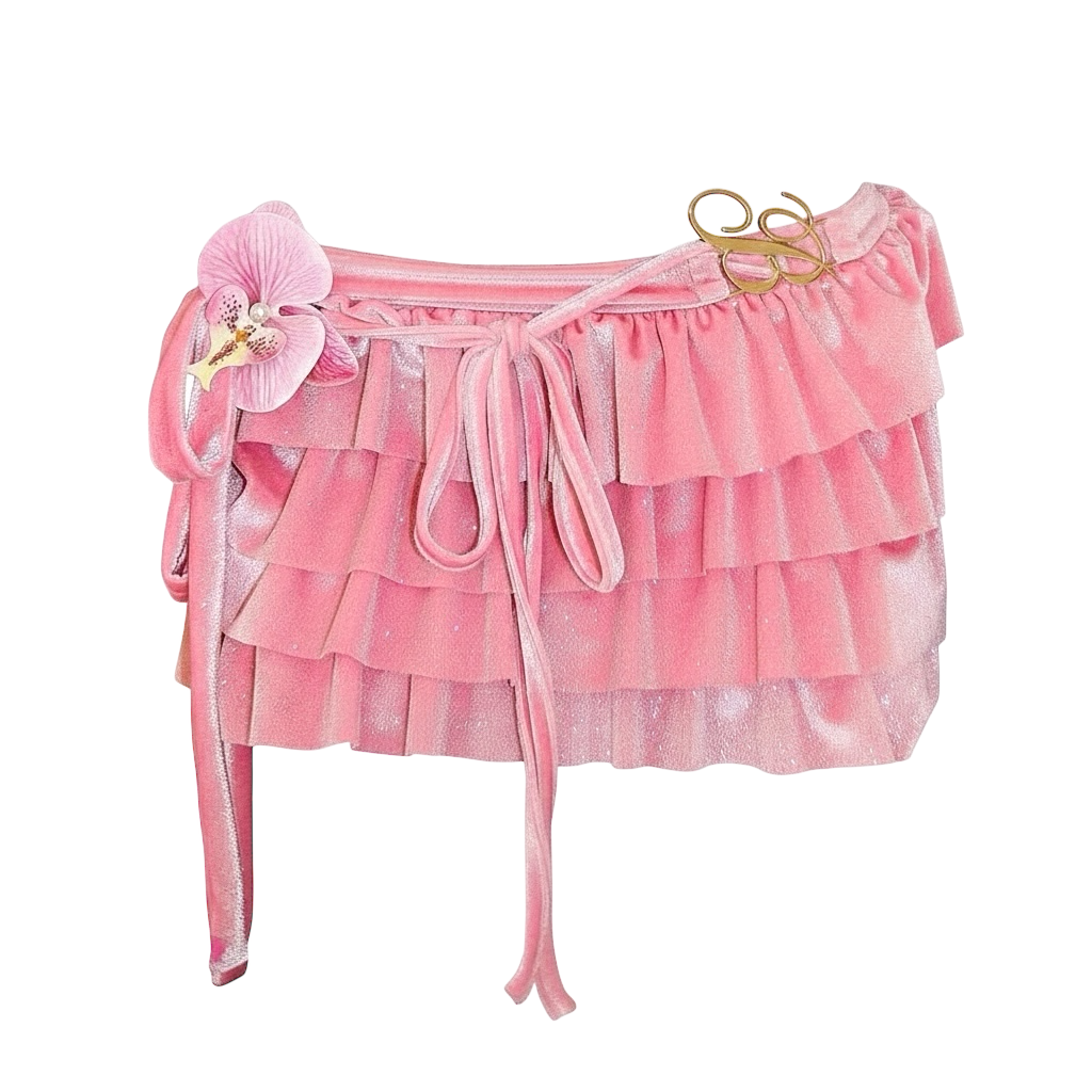 Dolce Vita Ruffle Skirt - Sparkly Pink