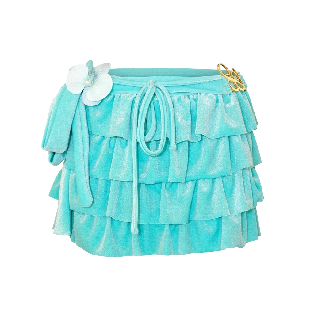 Dolce Vita Ruffle Skirt - Sparkly Mint