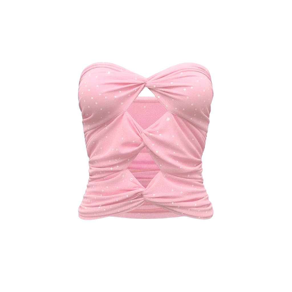 Soleil Twist Bandeau Light Pink