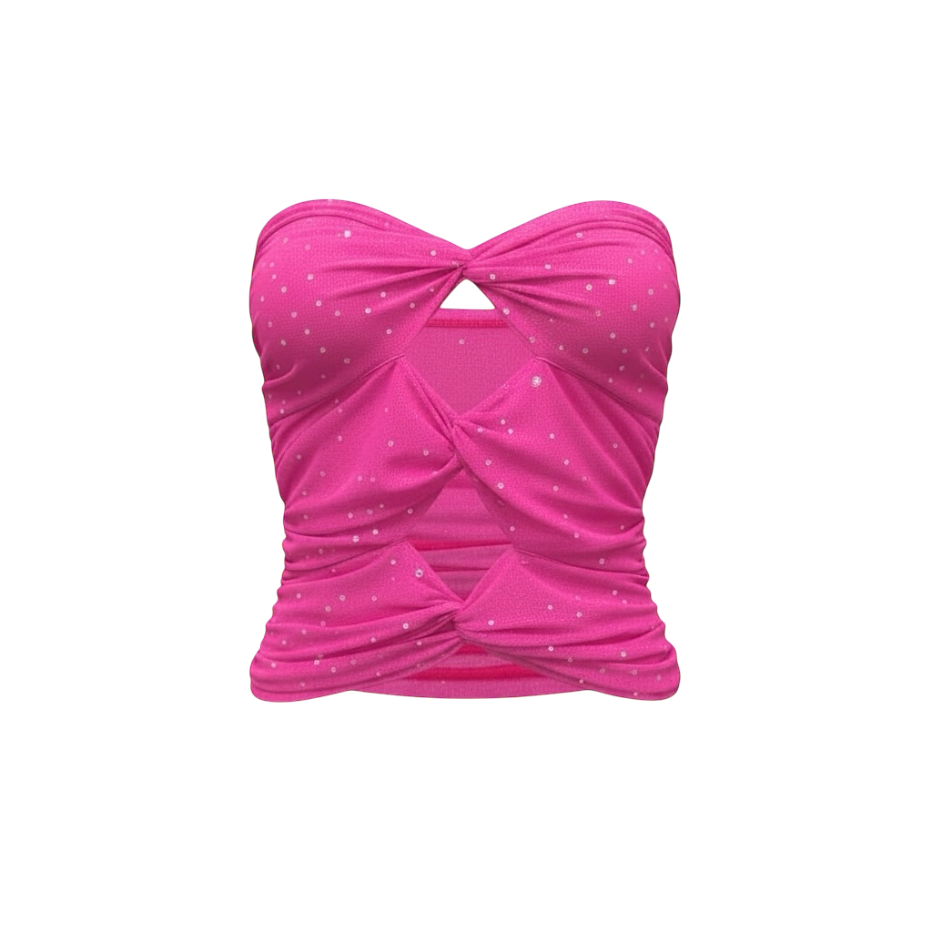 Soleil Twist Bandeau - Fuschia
