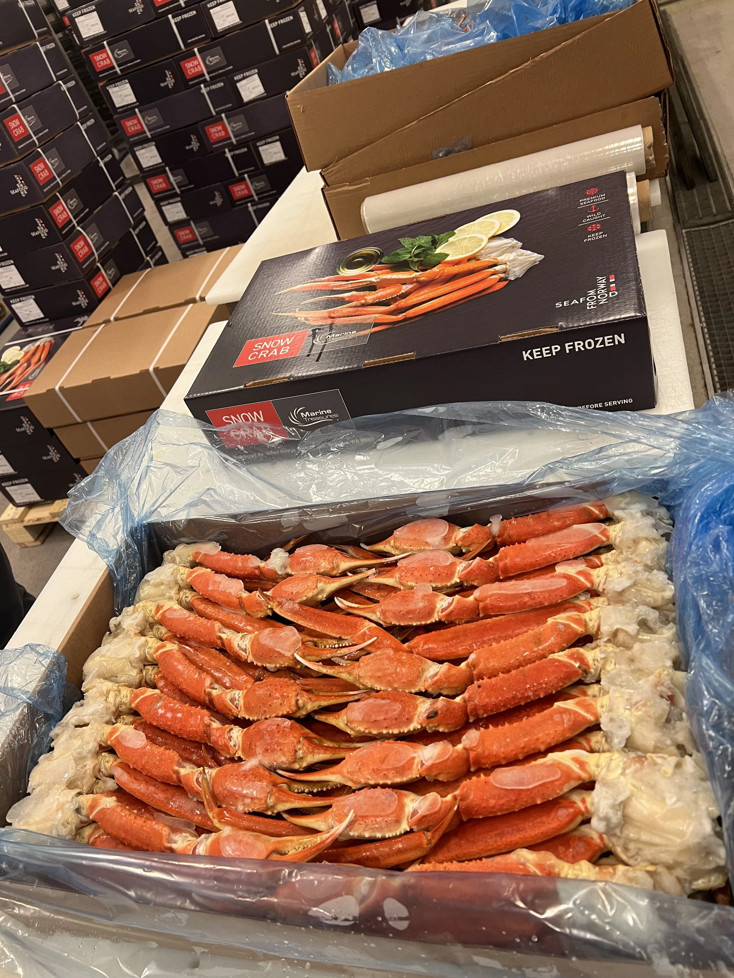 Snøkrabbe i fokus i Cod Cluster