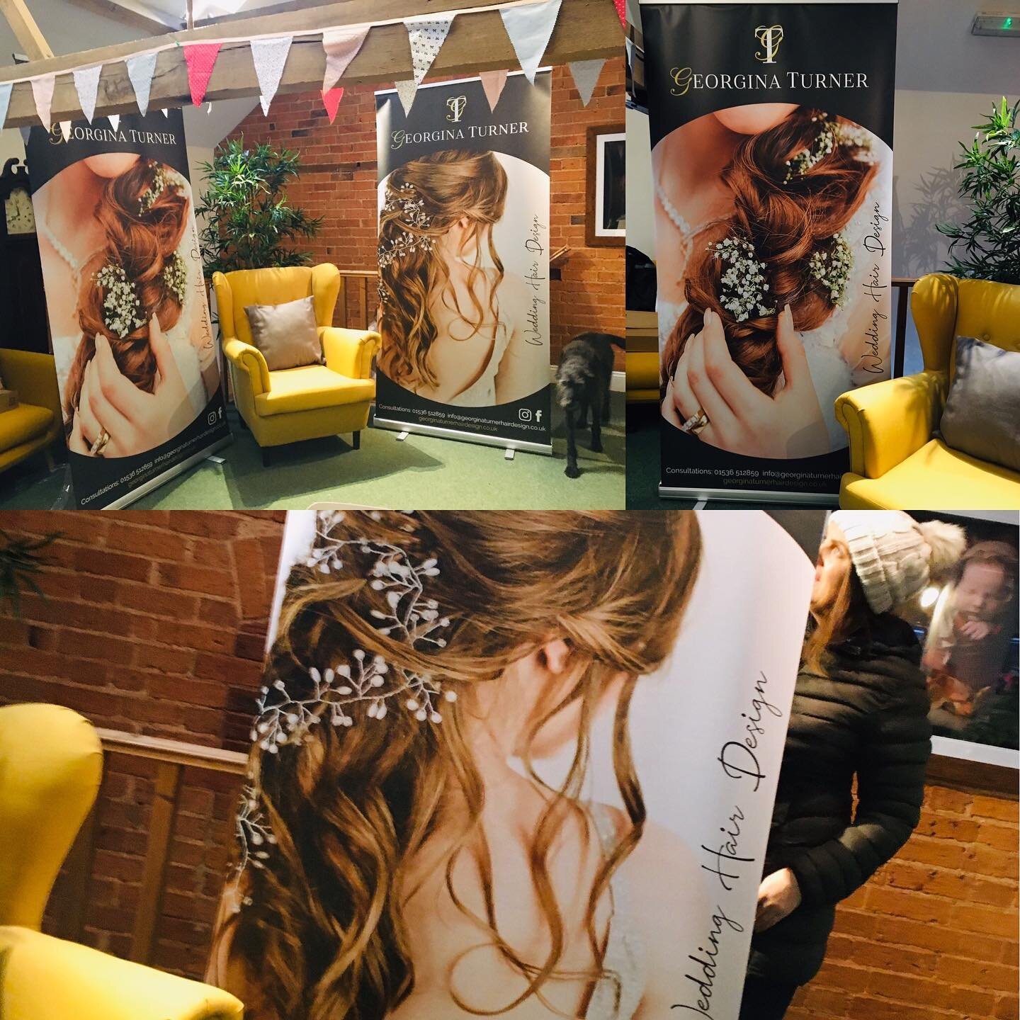 @georginaturnerhairdesign your banners are looking fab &amp; ready for dispatch 🚚❤️#weddingexpo2020 #weddinghairstylist