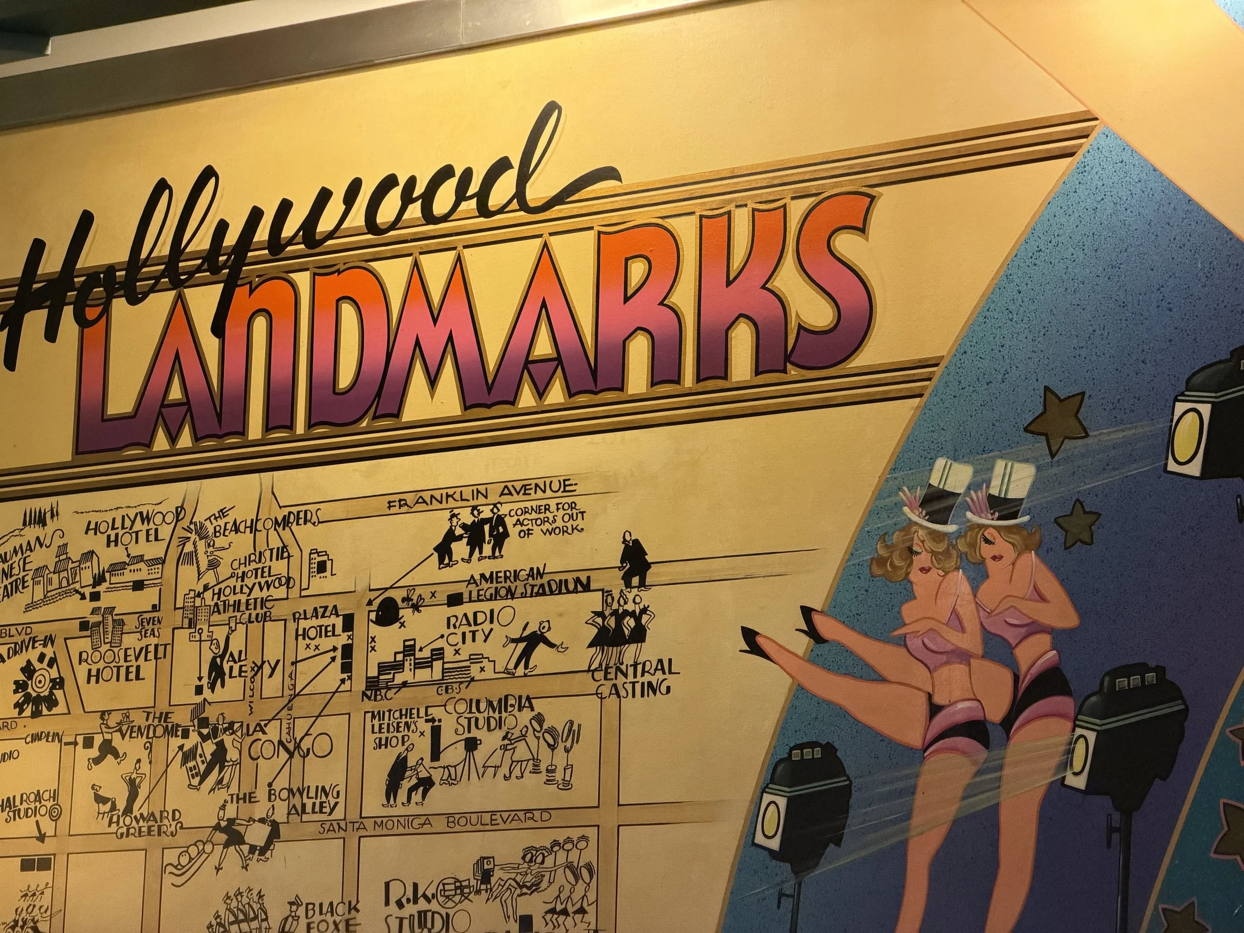 Wall art in Hollywood and Vine
