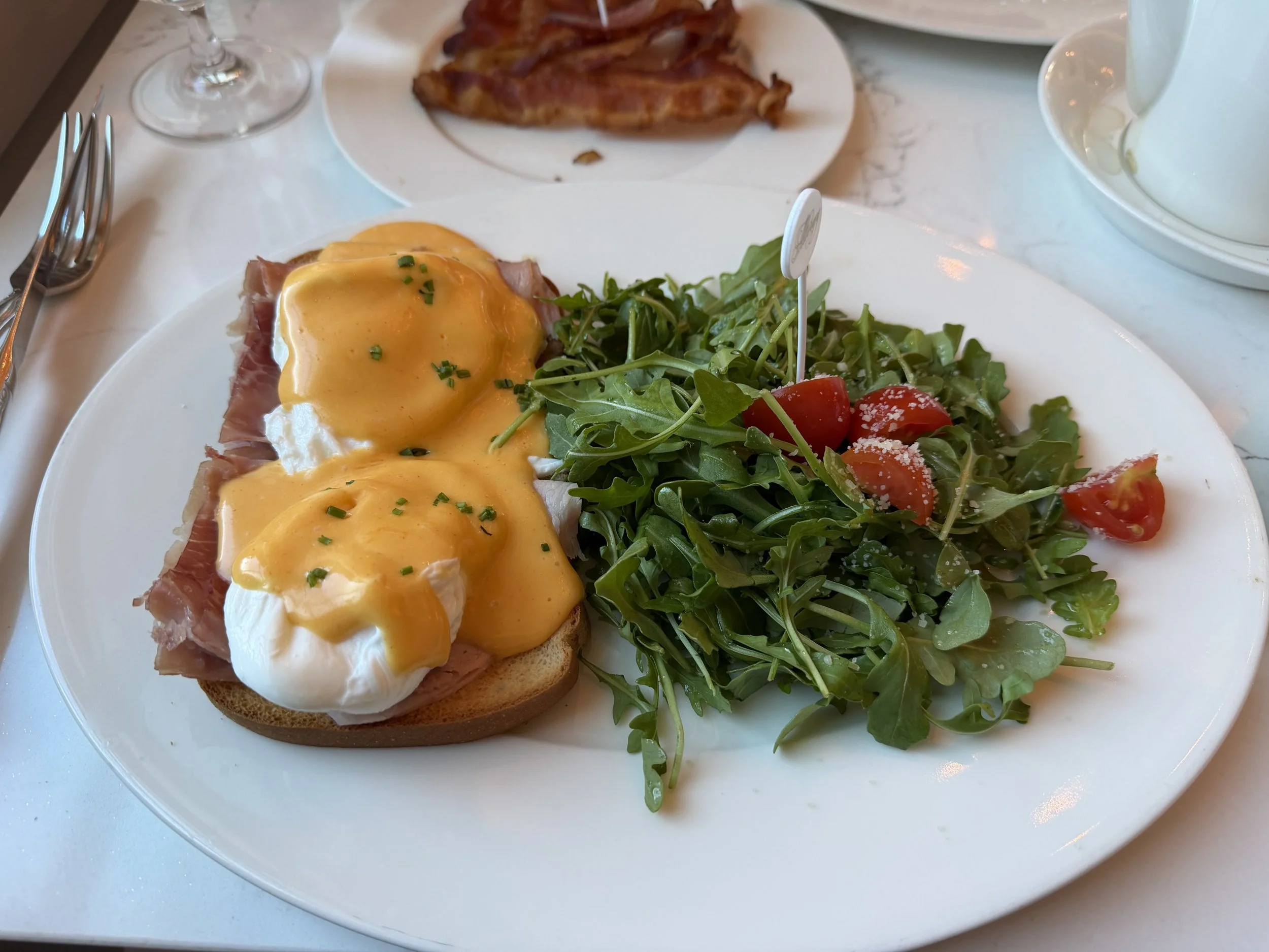 Gluten free modified eggs Benedict from Cake Bake at Disney's Boardwalk