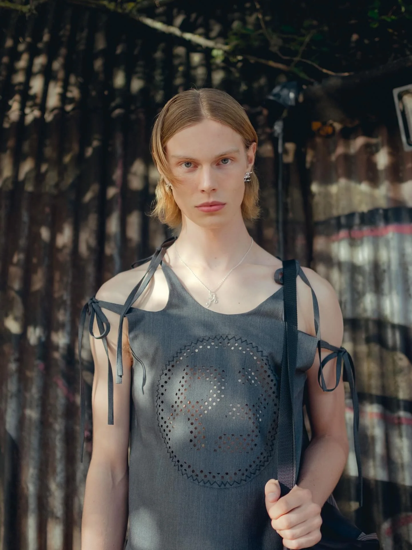backstage and runway photos by @kristianpresnal 
for @rolf_ekroth s/s26 i was graced with the opportunity to get to know laser cutting better 🔥 
Biggest thanks to everyone who was a part of this:
Creative Director: @rolf_ekroth 
Styling & Cast