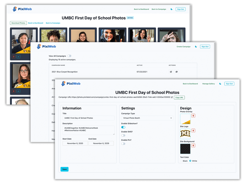 PixiWeb: Virtual Photo Booth and Live Slideshow Software for Events
