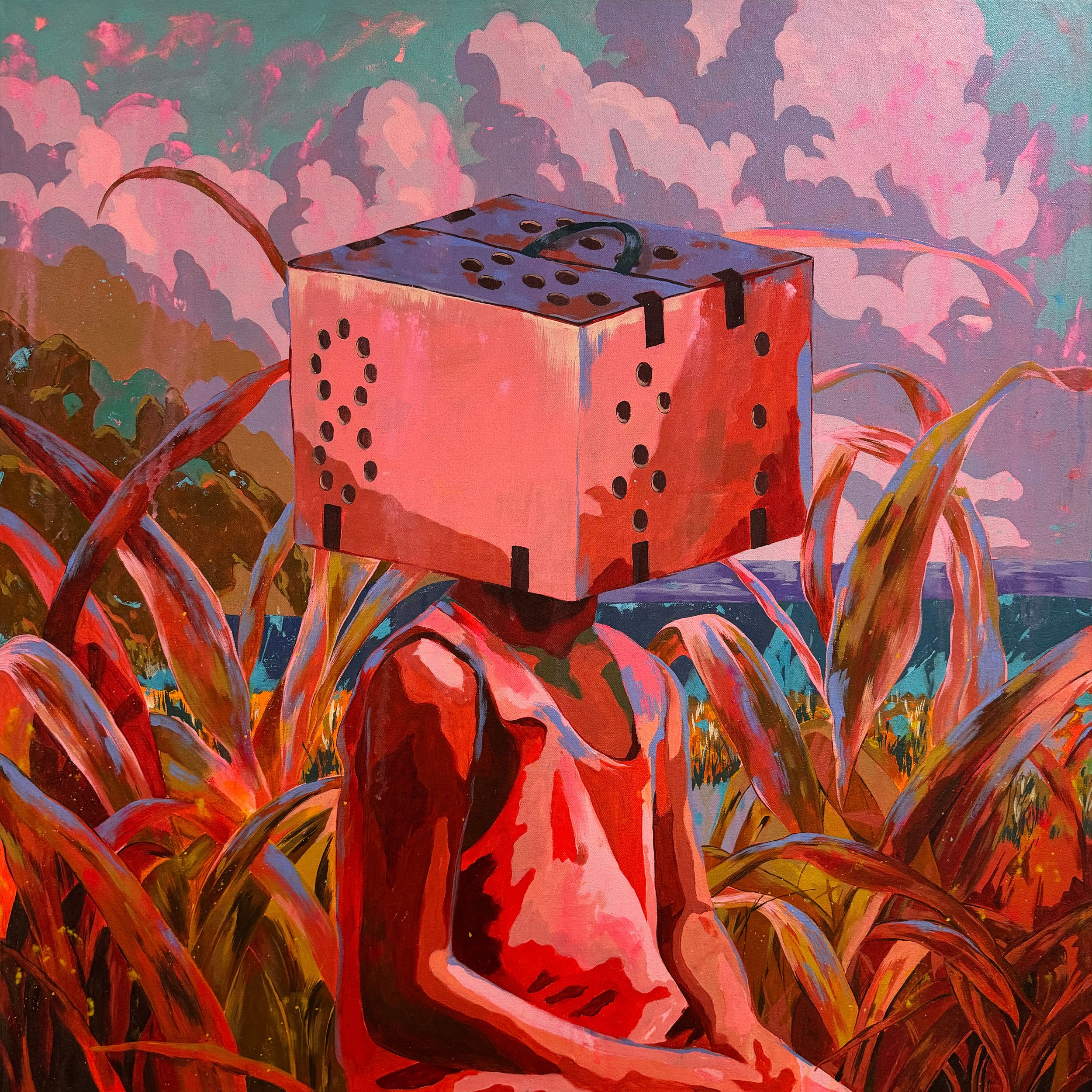 stopover. Acrylic on Canvas. 91.44 x 91.44 cm