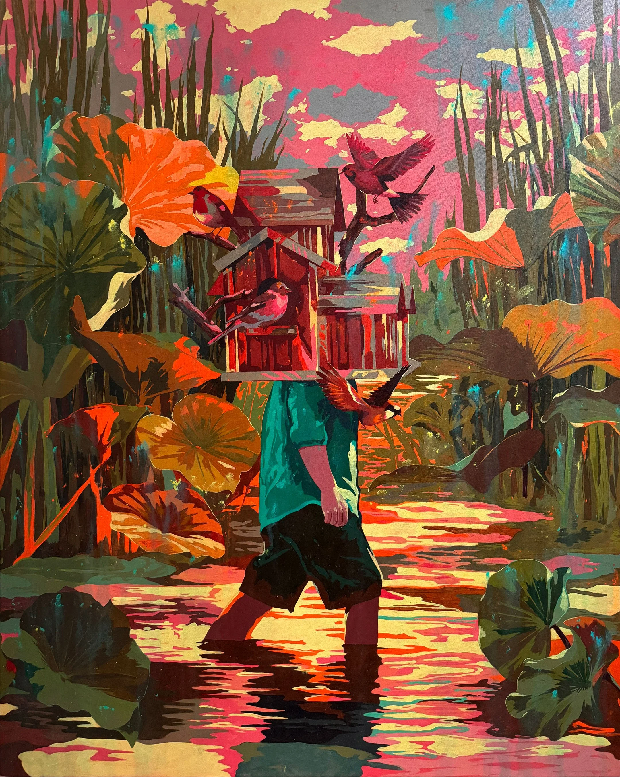 to carry a home. Acrylic on canvas. 122 x 152.4 cm