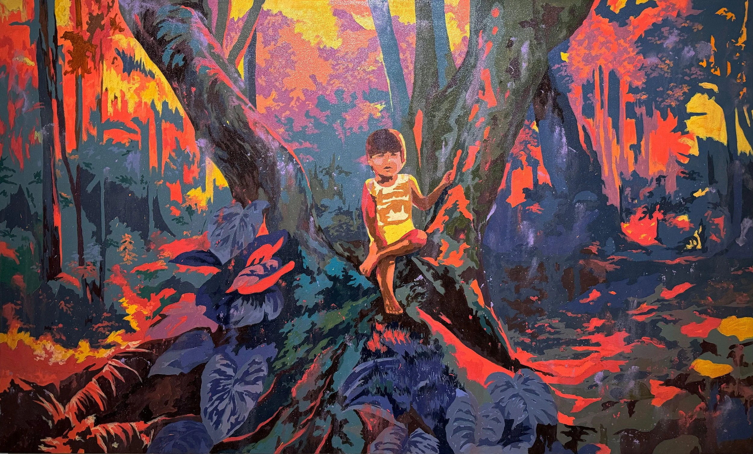 throne. Acrylic on canvas. 91.44 x 152.4 cm