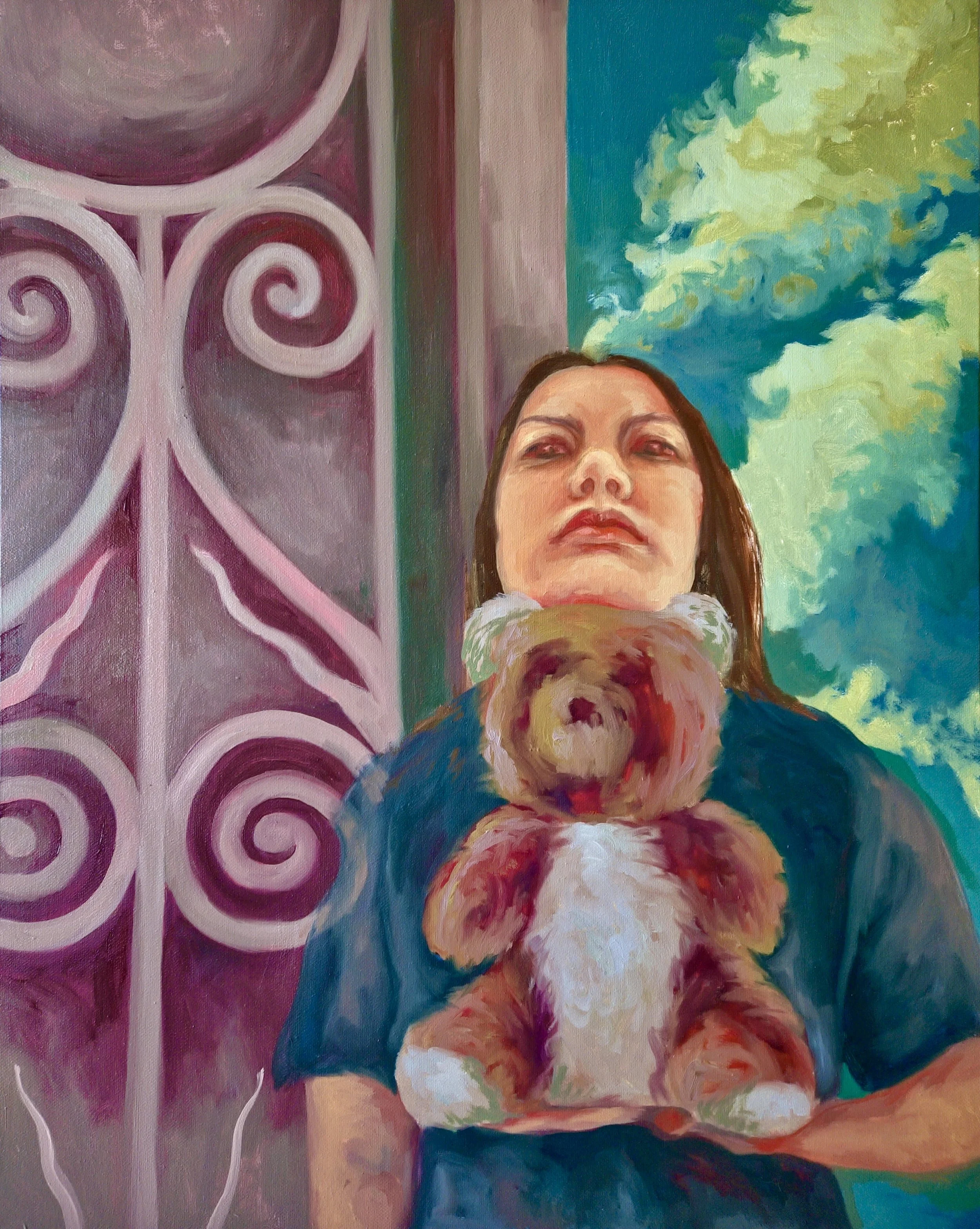 In-betweener, 2024, Oil on canvas, 100x80cm 